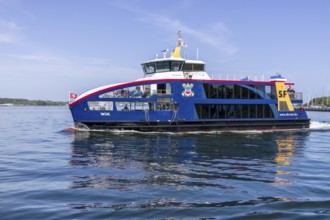 Passenger ship SFK Schiff Vik for local transport, Kiel, Schleswig-Holstein, Germany, Europe