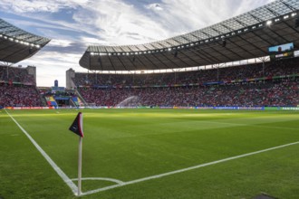 BERLIN, GERMANY - JULY 6, 2024: Euro 2024 quarterfinal match Nederlands vs Turkey. Aerial view at