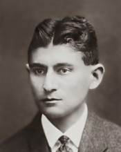 Portrait of Franz Kafka, 1883 – 1924, German-speaking Bohemian novelist, digitally edited according