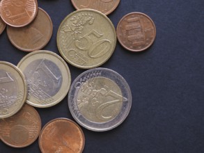 Euro coins, European Union background