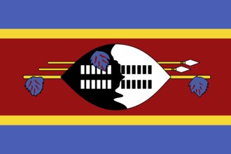 Flag of Eswatini Swaziland, Vector illustration