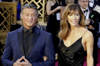 Sylvester Stallone and Jennifer Flavin at the 88th Annual Academy Awards held at the Hollywood