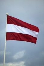 Austrian Flag in the Wind