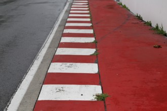 Track markings, F1 Grand Prix Racetrack, Montreal, Province of Quebec, Canada, North America