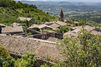 The picturesque village of Mirabel in the Ardeche, southern France