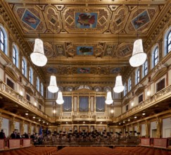 The Goldener Saal (Golden Hall) concert hall of Wiener Musikverein. Vienna Austria
