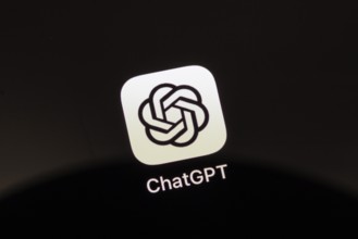 ChatGPT application app from the US software company OpenAI on the display of an iPhone. Germany