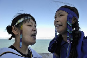 Inuit woman, Qikiqtarjuaq village, Baffin Island, Nunavut, Canada, Baffin Island, North America