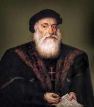 Vasco da Gama, c. 1460s – 1524, Portuguese explorer, digitally edited