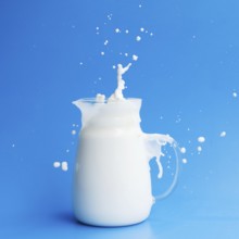 Glass jar full milk. Resolution and high quality beautiful photo