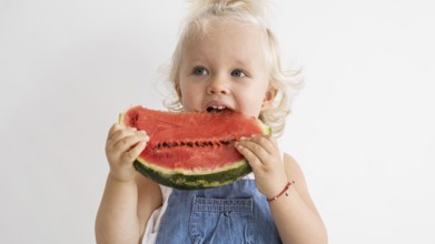 Adorable baby playing with food 2