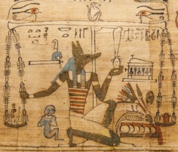 Detail of ancient Book of the Dead (1070 BC), Thebes - Egypt