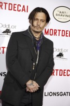 Johnny Depp at the Los Angeles premiere of 'Mortdecai' held at the TCL Chinese Theater in Hollywood