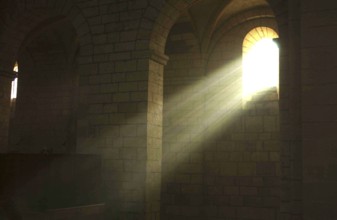 Ray of light in a church