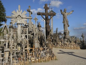 The Hill of Crosses is a Catholic and tourist pilgrimage site and one of the sights, Siauliai,