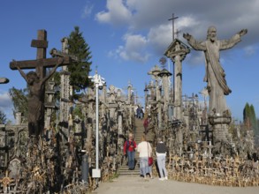 The Hill of Crosses is a Catholic and tourist pilgrimage site and one of the sights, Siauliai,