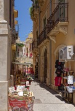 Narrow alley in Noto. The old town centre of Noto is a UNESCO World Heritage Site. Noto, Sicily,
