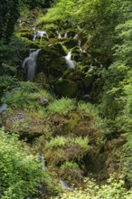 Rio waterfall near Roccamandolfi in the Isernia region. Molise, Italy, Southern Europe, Europe