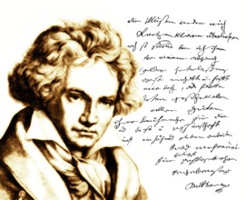 Handwritten letter by Beethoven to his publisher Schott, Ludwig van Beethoven, 1770 -1827, German