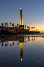 A vertical view of the Chipiona lighthouse in Andalusia