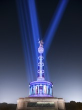 Illuminated Victory Column, by night, Berlin, Germany, Europe