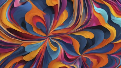 Artifical Intelligence generated abstract colorful background. Background with designed elegant