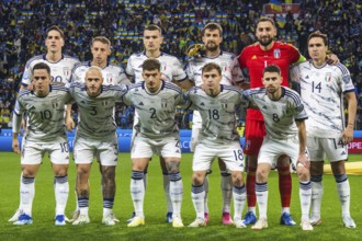 Italy in front of the match at the team photo, football match