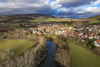 Witzenhausen and the Werra, Hesse, Germany, Europe