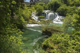 The Skradinski Buk waterfall in Krka National Park, Croatia, Europe