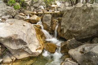 Waterfall in the Velika Paklenica gorge in Paklenica National Park, Croatia, Europe