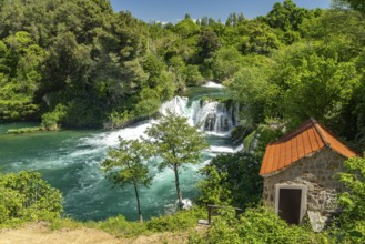 The Skradinski Buk waterfall in Krka National Park, Croatia, Europe