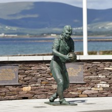 Mick O'Dwyer statue, famous footballer, Waterville, Ring of Skellig, Ring of Kerry, Wild Atlantic