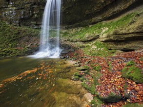 Aabachtobel waterfall, Horgen, Canton of Zurich, Switzerland, Europe