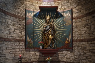 Radiant Madonna in the Heilig Kreuz Church, Jahnstr. 41, Weißenburg, Middle Franconia, Bavaria,