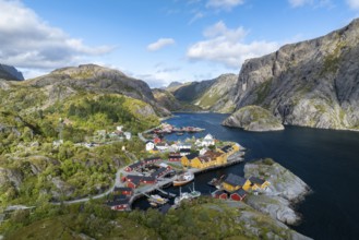 Fishing village Nusfjord, Flakstadoya, Lofoten, Norway, Europe