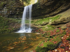 Aabachtobel waterfall, Horgen, Canton of Zurich, Switzerland, Europe
