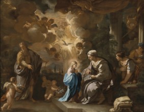 The Education of the Virgin, painting made by Luca Giordano (Italian, 1634-1705), historically,