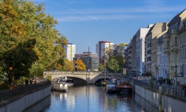 Boats and ships on the Fischerinsel, Berlin, Germany, Europe