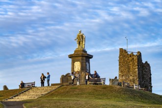 Monument to Prince Albert on Castle Hill in Tenby, Wales, Great Britain