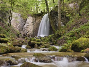 Waterfall, Finstersee, Canton Zug, Switzerland, Europe