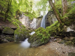 Waterfall, Finstersee, Canton Zug, Switzerland, Europe
