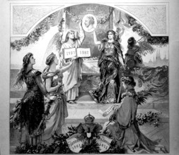 Depiction of the 90th birthday of Kaiser Wilhelm, Germany, 1887, Historical, digital reproduction