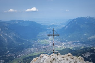 Summit of the Alpspitze, Wetterstein range, Bavaria, Germany, Europe