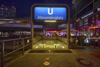 Alexanderplatz underground station in the evening, Berlin, capital city, independent city, federal