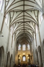 Nemours. Interior of Saint-Jean-Baptiste church. Seine-et Marne department. Ile-de-France. France.