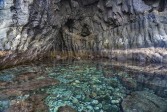 The natural volcanic pool Charco de la Laja, El Hierro, Canary Islands, Spain, Europe