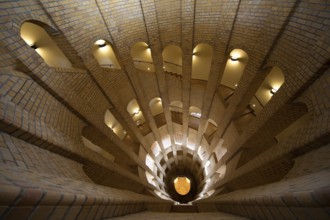 Interior photograph, view from top to bottom, bell tower, Franzoesischer Dom, Gendarmenmarkt,