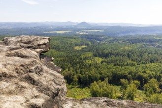 From the Großer Zschirnstein, view to the east to the Rosenberg, Reinhardtsdorf-Schöna, Saxon
