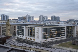City view, Federal Foreign Office, view from the roof terrace of the Humboldt Forum, Mitte, Berlin,