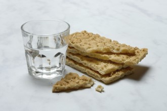 Crispbread and glass of water